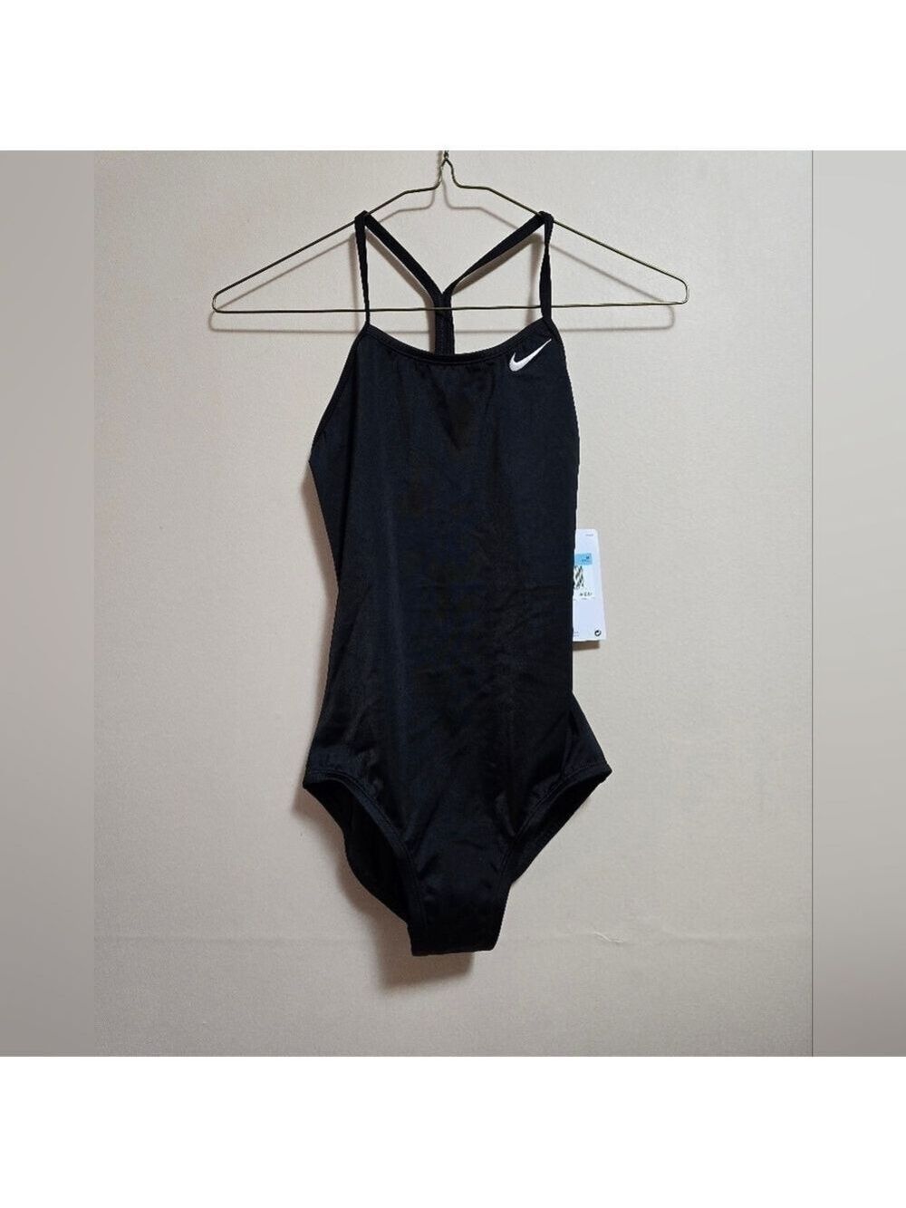 Nike one piece swimming suit color black size medium